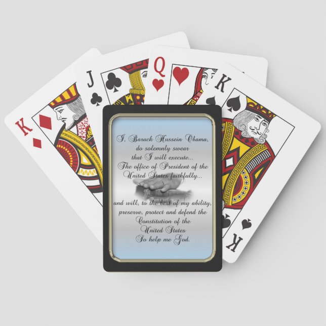 Jeu De Cartes BicycletteMD à cadre noir sous serment présidentie (dos)