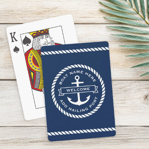 Jeu De Cartes Bienvenue à bord du bateau nom de la corde roue de