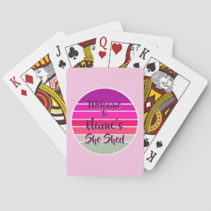Jeu De Cartes Bienvenue dans le Sunset rétro rétro de Name's She