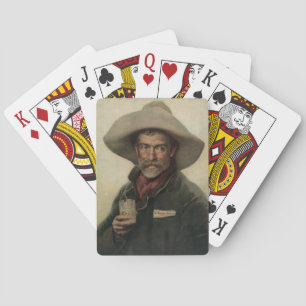 Jeu De Cartes Bière Cowboy vintage Et Cartes De Jeu Litho
