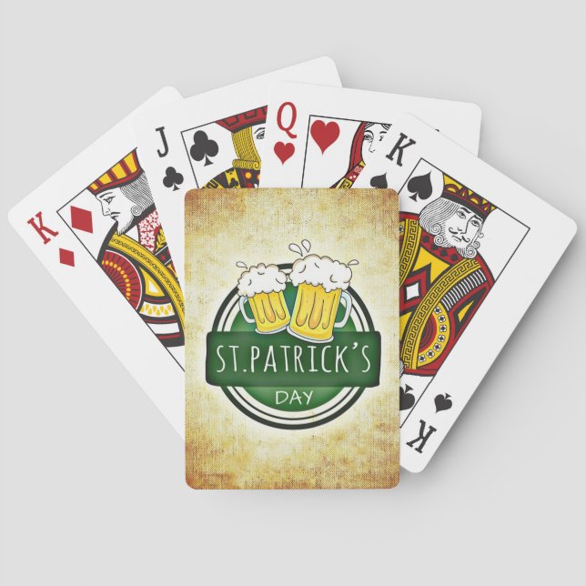 Jeu De Cartes Bières du jour Saint Patrick (dos)