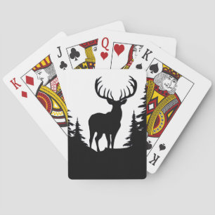 Jeu De Cartes Big Buck Parmi Le Vecteur D'Arbre À Pins