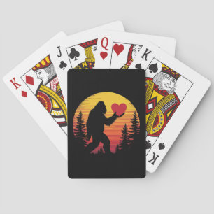 Jeu De Cartes Bigfoot Coeur Valentines Aimer Sasquatch coucher d