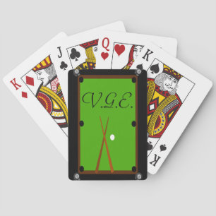 Jeu De Cartes Billard Table Monogram