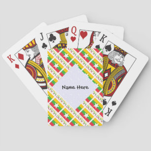 Jeu De Cartes Birmanie et Myanmar Drapeau Personnalisé en mosaïq