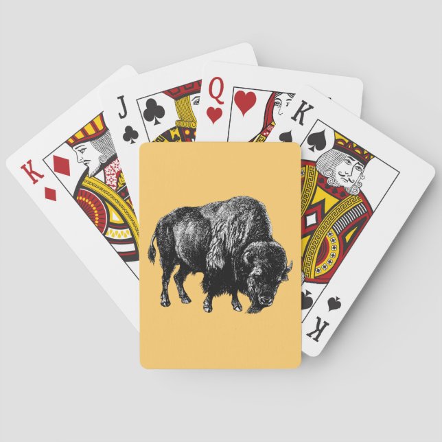 Jeu De Cartes Bison américain de Buffalo (dos)