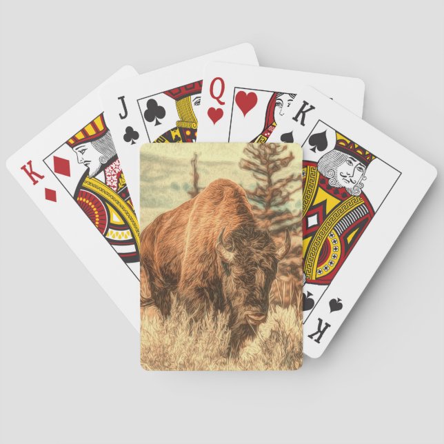 Jeu De Cartes Bison sauvage des bois (dos)
