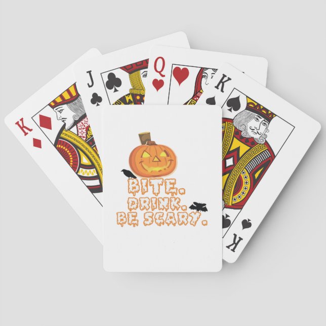 Jeu De Cartes Bite Drink Be Effrayant Halloween (dos)