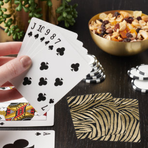 Jeu De Cartes Black and Gold Glam Zebra Print