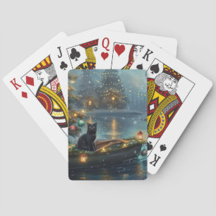 Jeu De Cartes Black Cat Noël Festive Voyage