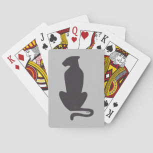 Jeu De Cartes Black Cat Silhouette gris Poker jouer cartes