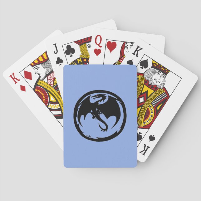Jeu De Cartes Black Dragon bleu Poker jouer cartes (dos)