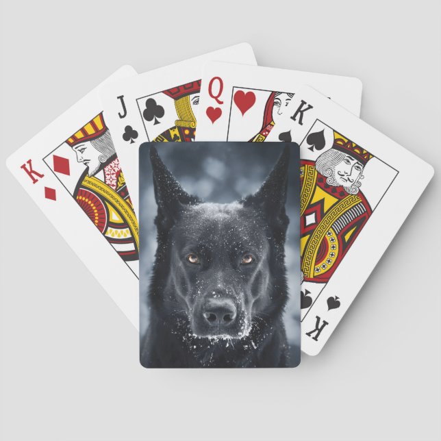 Jeu De Cartes Black German Shepherd (dos)