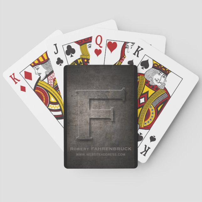 Jeu De Cartes Black metal F monogram (dos)