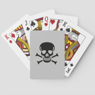 Jeu De Cartes Black Skull gris Poker jouer cartes