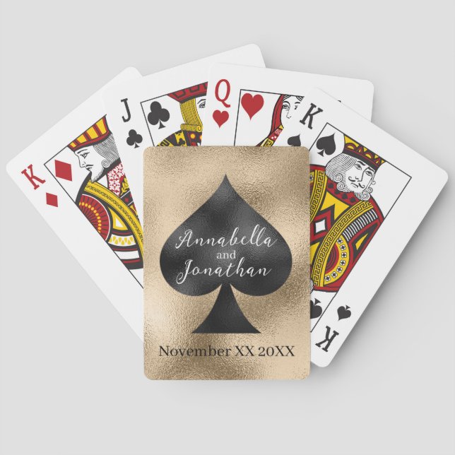 Jeu De Cartes Black Spade sur Gold (dos)