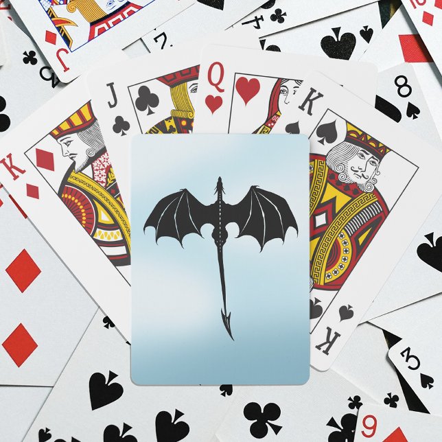 Jeu De Cartes Black Tribal Flight Dragon Imaginaire Blue Sky (Créateur téléchargé)