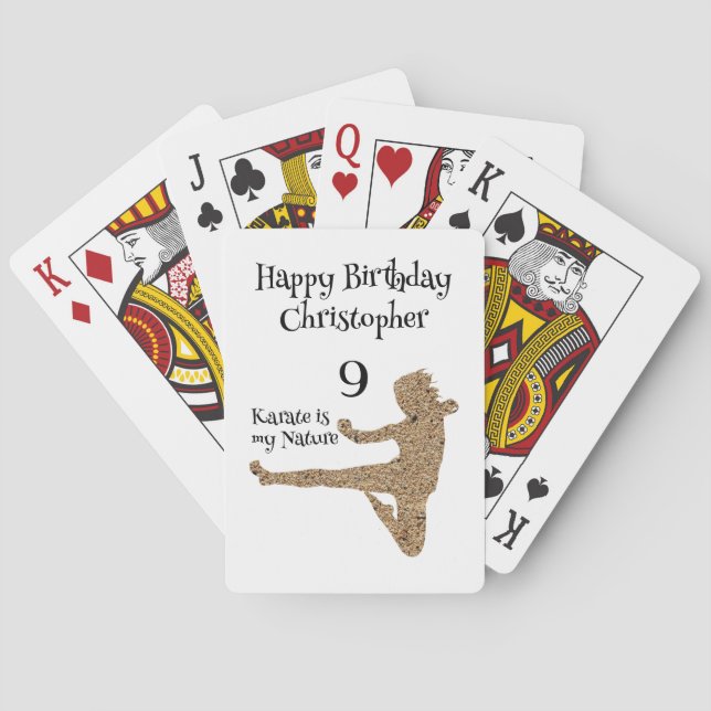 Jeu De Cartes Black & White Martial Arts Karate Anniversaire (dos)