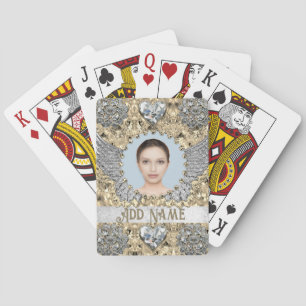 Jeu De Cartes Blages de diamant avec ailes d'ange