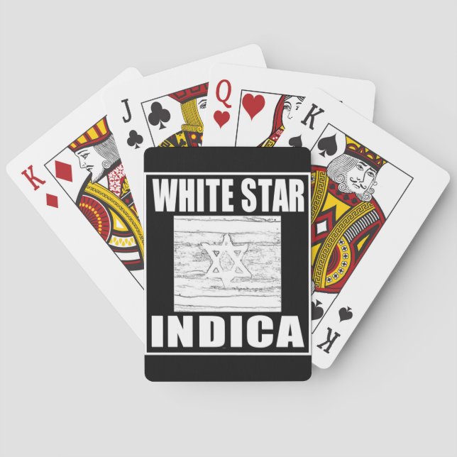 JEU DE CARTES BLANC STAR INDICA (dos)