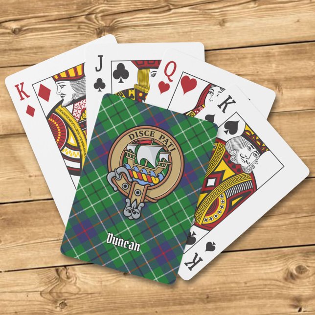 Jeu De Cartes Blason du clan Duncan sur tartan (Créateur téléchargé)