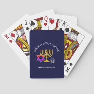 Jeu De Cartes Blessings de Hanukkah   BARUCH ATAH ADONAI   Hanuk