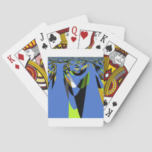 Jeu De Cartes Bleu Africain Tribal Motif Motif Art Imprimer