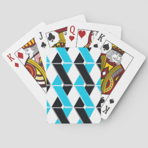 Jeu De Cartes Bleu, audacieux, cool, formes géométriques tressée