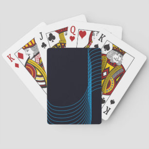 Jeu De Cartes Bleu, cool, moderne, tendance, lignes courbes simp
