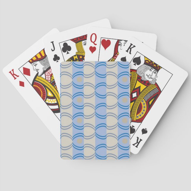 Jeu De Cartes Bleu courant Tan de Candystripe (dos)