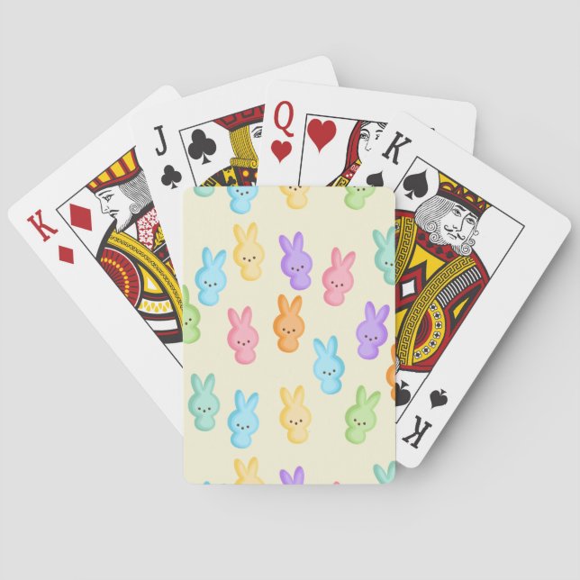 Jeu De Cartes Bleu de Pâques Marshmallow Traitements (dos)