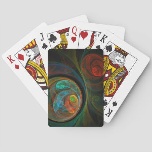 Jeu De Cartes Bleu de renaissance Art Abstrait