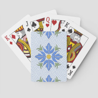 Jeu De Cartes Bleu hawaïen d'édredon de fleur de style