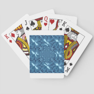 Jeu De Cartes Bleu Iridescendant.