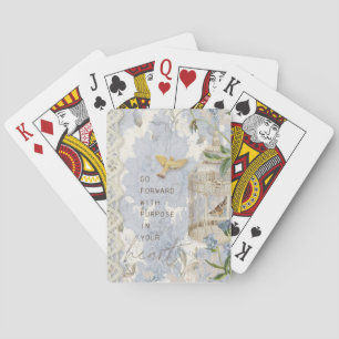 Jeu De Cartes Bleu Victorien Classic Playing Cartes