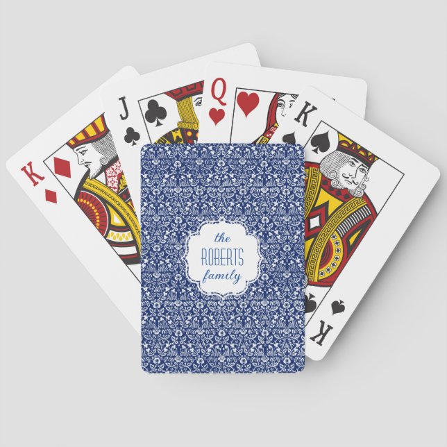 Jeu De Cartes Bleu William Morris Cartes de Jeu Art (dos)