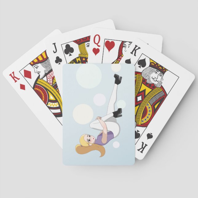 Jeu De Cartes Blonde Anime Girl (dos)