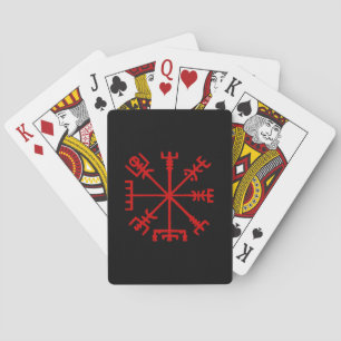 Jeu De Cartes Blood Red Vegvísir (Viking Compass)