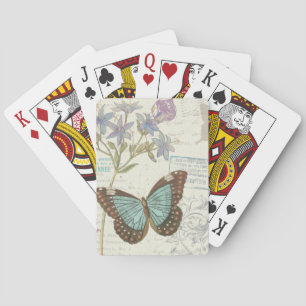 Jeu De Cartes Blue and Brown Butterfly