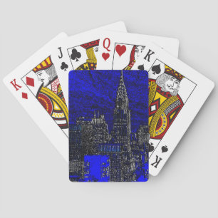 Jeu De Cartes Blue Pop Art New York
