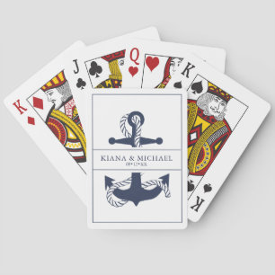 Jeu De Cartes Blue Wave Ancre Mariage V2 Navy/Wht ID836