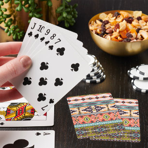 Jeu De Cartes Boho Tribal Motif géométrique Sud-Ouest Aztec