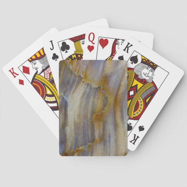 Jeu De Cartes Bois pétrifié ondulé (dos)