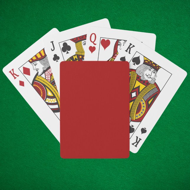 Jeu De Cartes Bonbons foncés Pomme rouge couleur solide (Créateur téléchargé)