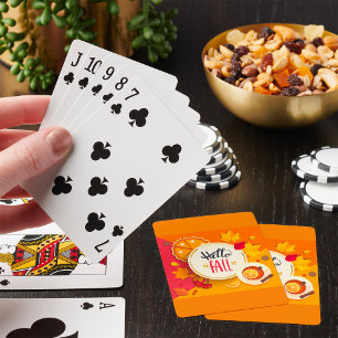 Jeu De Cartes Bonjour Automne Feuilles Et Boire