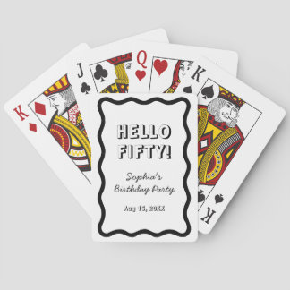 Jeu De Cartes Bonjour Cinquante Anniversaire Rétro 50 ans écrit