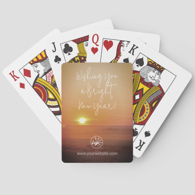 Jeu De Cartes Bonne année Photo personnalisée (dos)