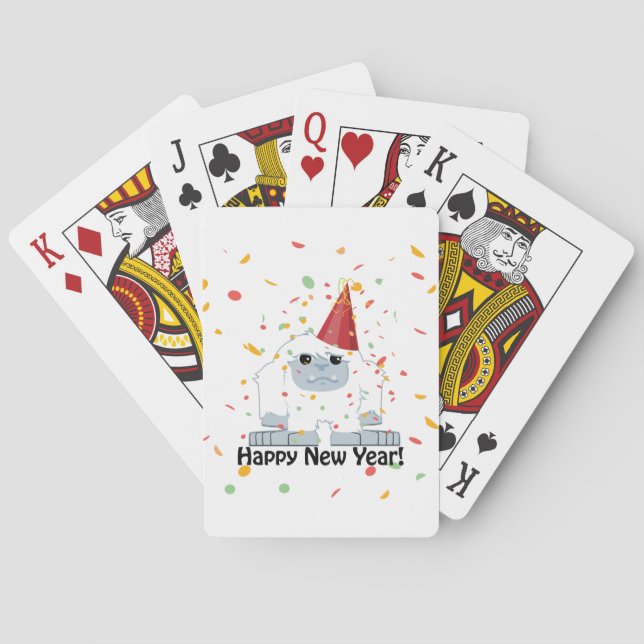 Jeu De Cartes Bonne année Yeti (dos)