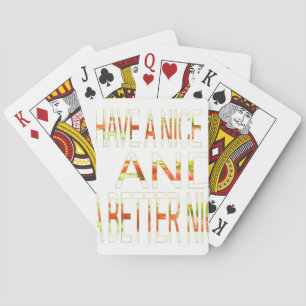 Jeu De Cartes Bonne journée et meilleur art nocturne