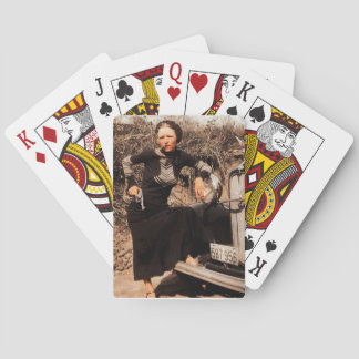 Jeu De Cartes Bonnie Parker Smoking A Cigar 1933 Color